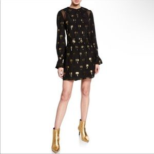 NEW Coach Dress Page Boy Silk Blend Palm Tree Print Dress 8